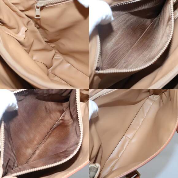 CELINE Macadam Canvas Hand Bag Beige Gold - Picture 12 of 13